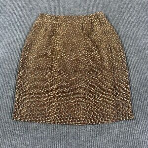 Liz Claiborne‎ Skirt Womens 4 Brown Lightweight Zip Up Short Abstract Y2K AOP